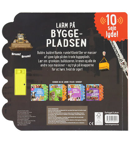 Forlaget Tukan Bog - Stor Papbog m. 10 Lyde - Larm På Byggeplads