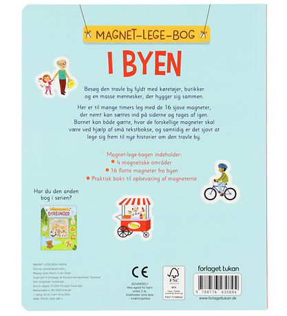 Forlaget Tukan Bog - Magnet-Lege-Bog - I Byen - DA