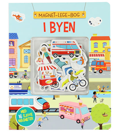 Forlaget Tukan Bog - Magnet-Lege-Bog - I Byen - DA