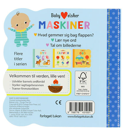 Forlaget Tukan Bog - Baby Elsker Maskiner - DA