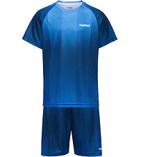 Hummel Træningssæt - hmlJR GRADIENT STRIPE SET - Dress Blues