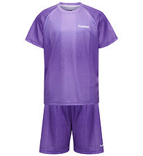 Hummel Træningssæt - hmlJR GRADIENT STRIPE SET - Sea Fog