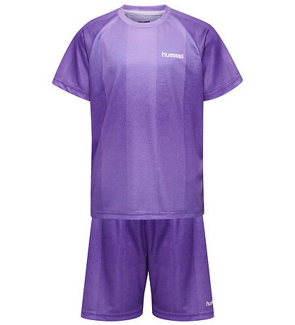 Hummel Træningssæt - hmlJR GRADIENT STRIPE SET - Sea Fog