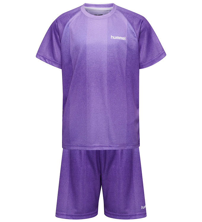 Hummel Træningssæt - hmlJR GRADIENT STRIPE SET - Sea Fog