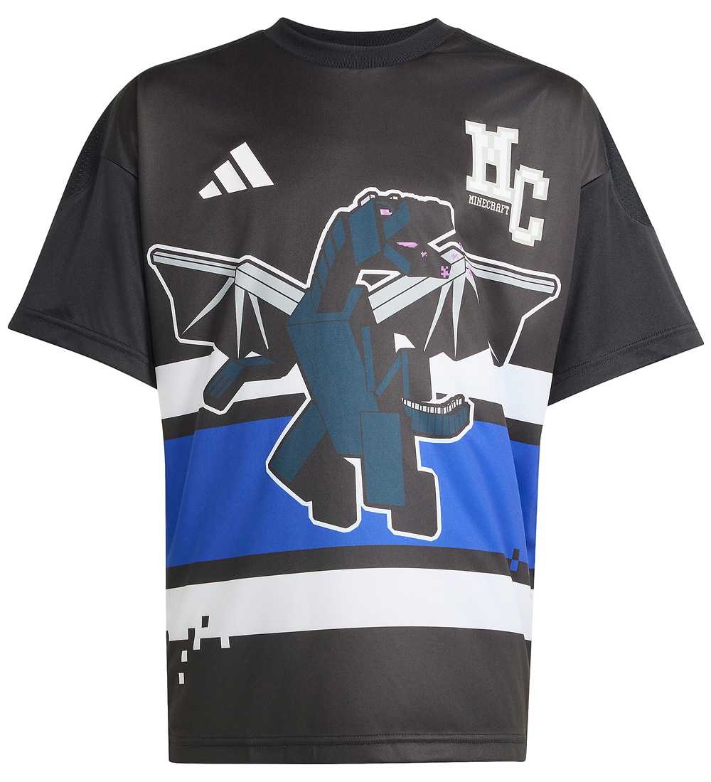adidas Performance T-Shirt - Schwarz m. Minecraft - adidas Performance - 8 Jahre (128) - T-Shirts