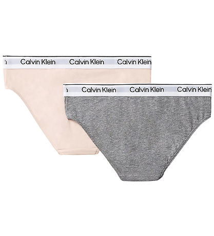 Calvin Klein Trusser - 2-pak - Silverpeony/Grey/Pink