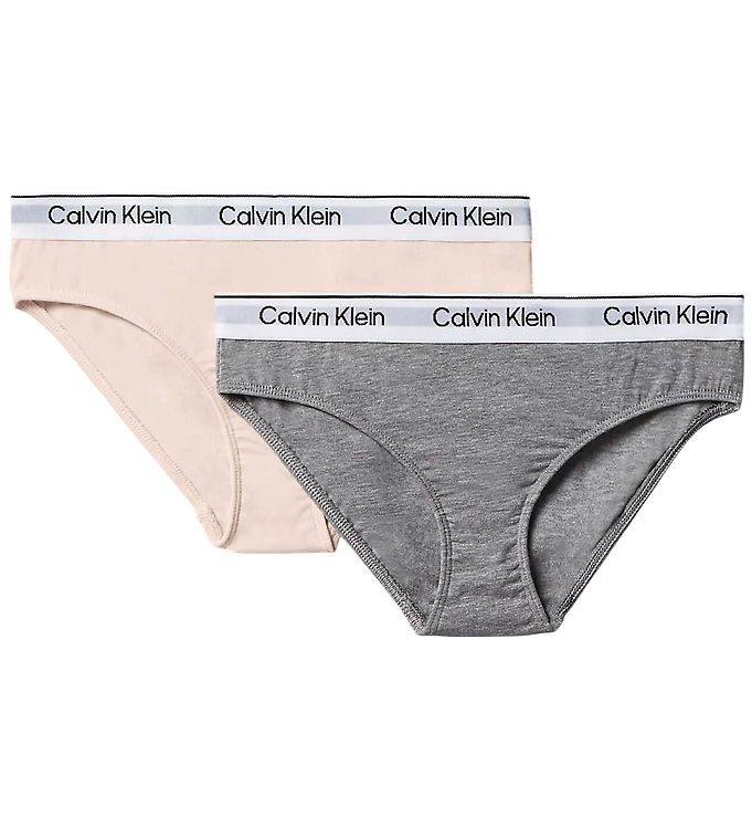 Calvin Klein Trusser - 2-pak - Silverpeony/Grey/Pink