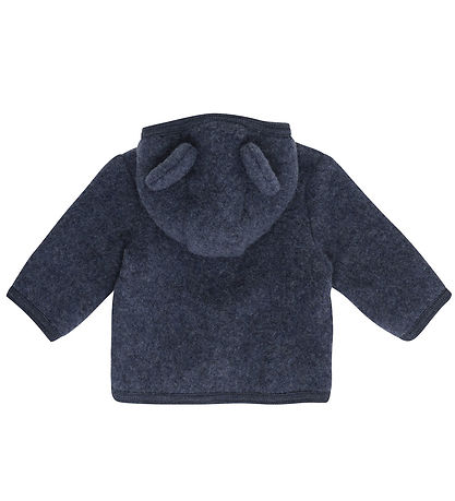 Huttelihut Fleecejakke - Ombre Blue Melange m. Ører
