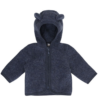 Huttelihut Fleecejakke - Ombre Blue Melange m. Ører