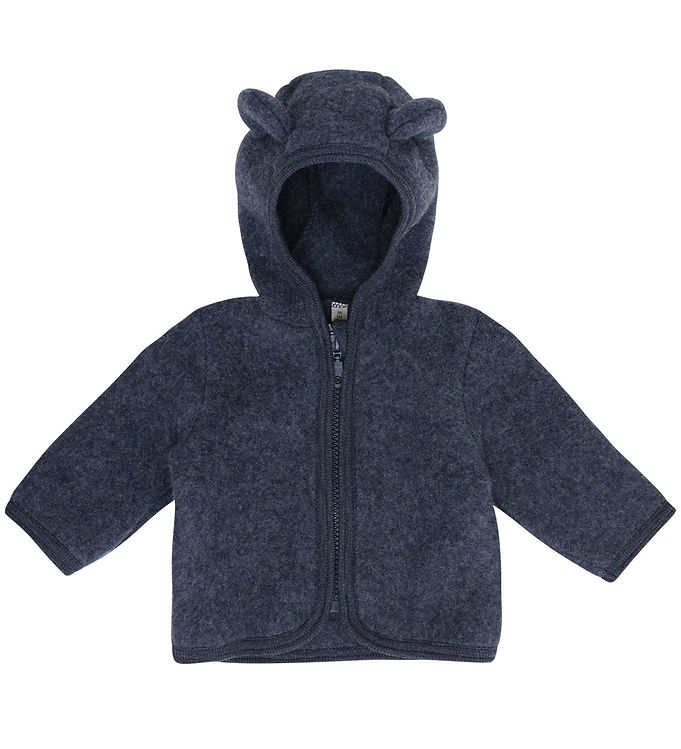 Huttelihut Fleecejakke - Ombre Blue Melange m. Ører
