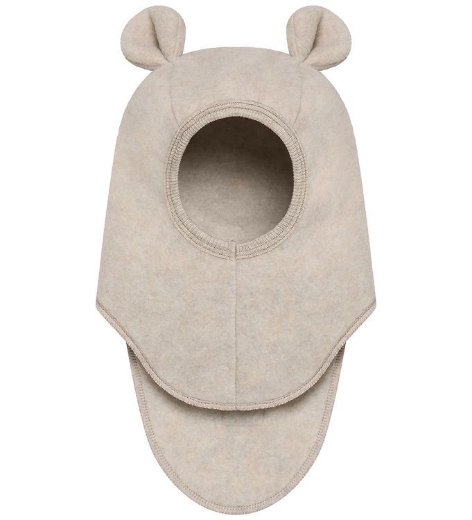 Huttelihut Elefanthue - Uldfleece - 1-lags - Camel Melange m. Ør