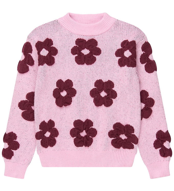 The New Bluse - Strik - TnVarda - Pink Lavender m. Blomster