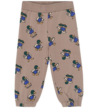 The New Siblings Sweatpants - TnstVhil - Taupe Gray m. Print