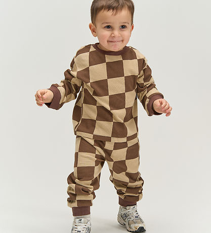 The New Siblings Sweatpants - TNSTVebbo - Chestnut Check