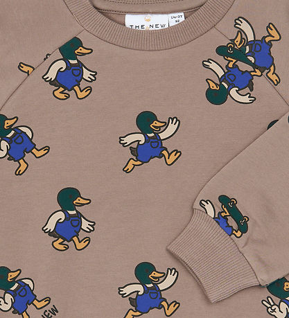 The New Siblings Sweatshirt - TnstVhil - Taupe Gray m Print