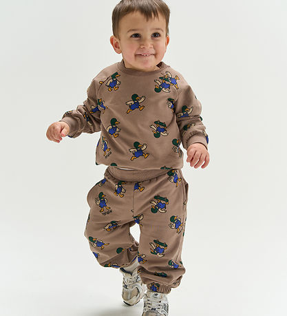 The New Siblings Sweatshirt - TnstVhil - Taupe Gray m Print