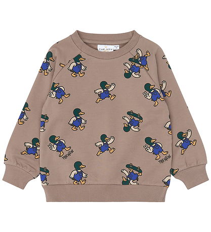 The New Siblings Sweatshirt - TnstVhil - Taupe Gray m Print