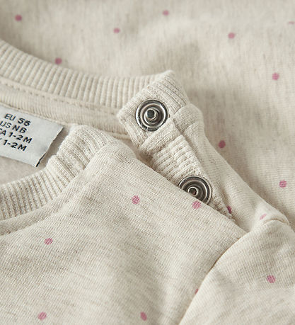 Name It Sweatshirt - NbfLuelle - Peyote Melange m. Prikker/Bloms