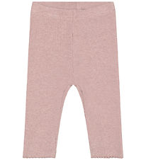 Fixoni Leggings - Rib - Pale Mauve Melange