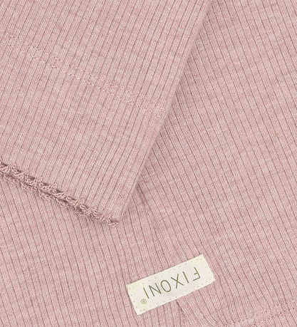 Fixoni Leggings - Rib - Pale Mauve Melange