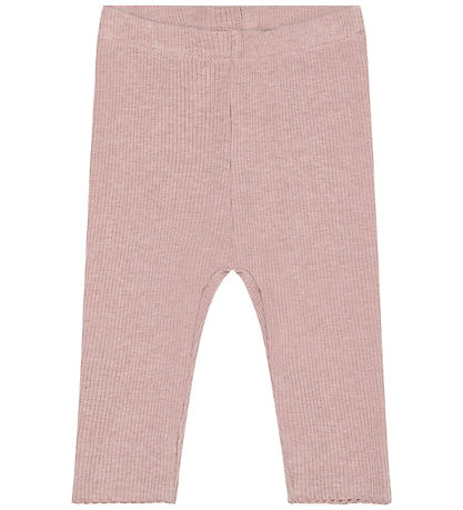 Fixoni Leggings - Rib - Pale Mauve Melange