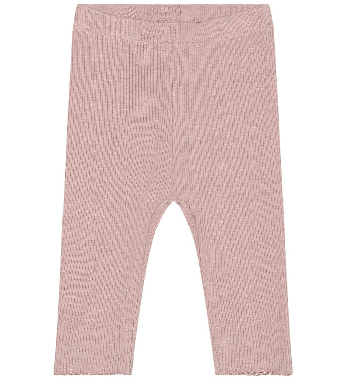 Fixoni Leggings - Rib - Pale Mauve Melange