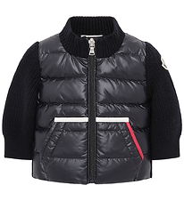 Moncler Cardigan - Uld/Dun - Navy
