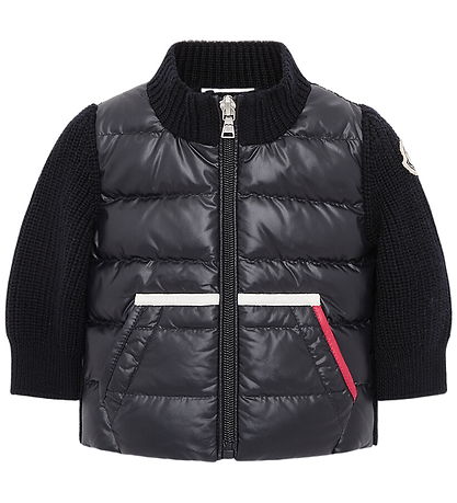 Moncler Cardigan - Uld/Dun - Navy