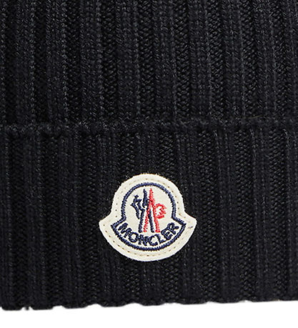 Moncler Hue - Strik - Uld - Sort m. Kvast