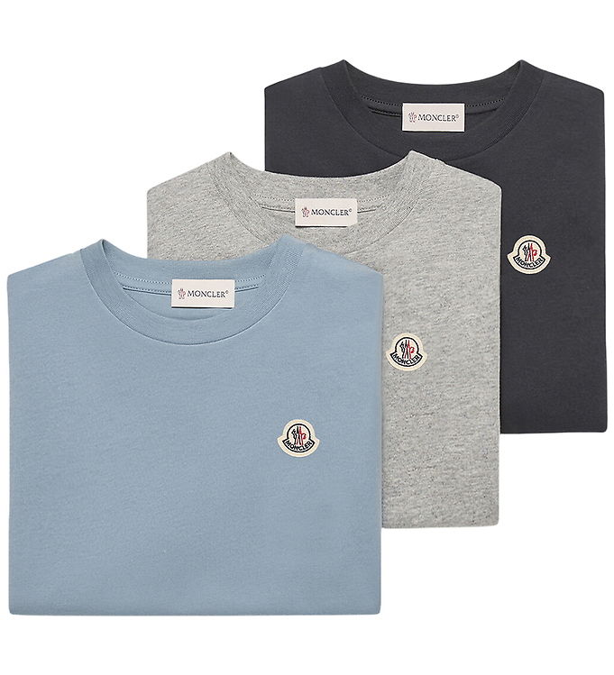Moncler T-shirts - 3-pak - navy/Lyseblå/Gråmeleret