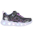 Skechers Sko m. Lys - Heart Lights - Sort