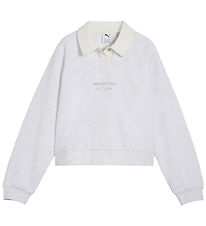 Puma Polo - Classic+ Relaxed Short Length Longsleeve - Grey