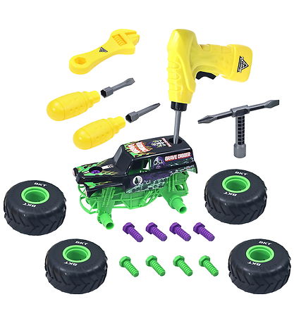 Monster Jam Truck - 1:18 - Mechanix Build N Rebuild - Grave Digg