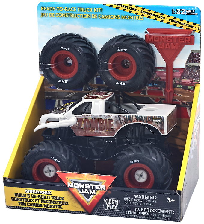 Monster Jam Truck - 1:32 - Mechanix Build N Rebuild - Zombie