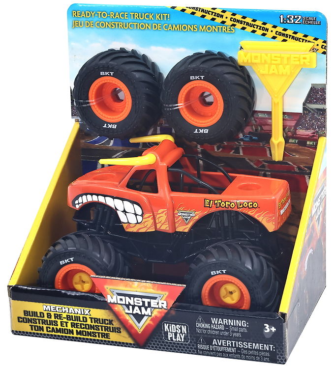 Monster Jam Truck - 1:32 - Mechanix Build N Rebuild - El Toro Lo