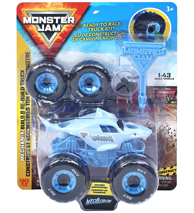 Monster Jam Truck - 1:43 - Mechanix Build N Rebuild - Megalodon