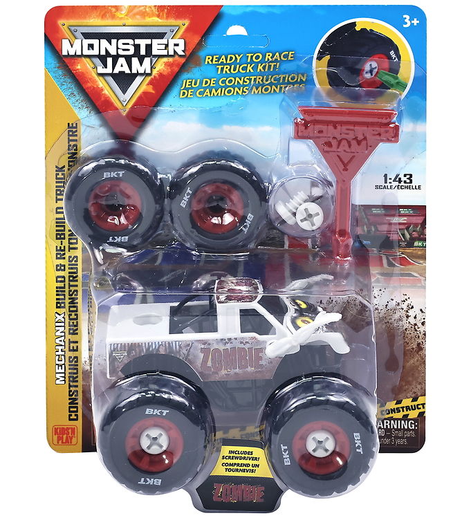 Monster Jam Truck - 1:43 - Mechanix Build N Rebuild - Zombie