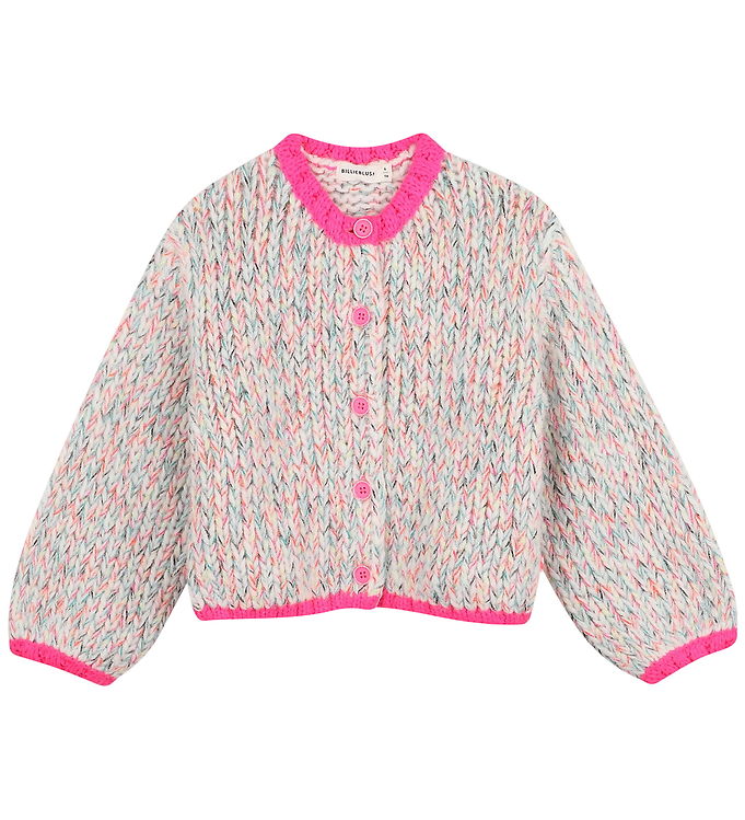 Billieblush Cardigan - Strik - Hvid/Multifarvet