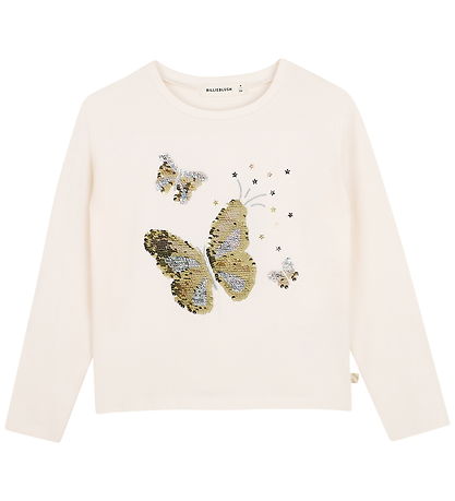 Billieblush T-shirt - Ivory m. Sommerfugle
