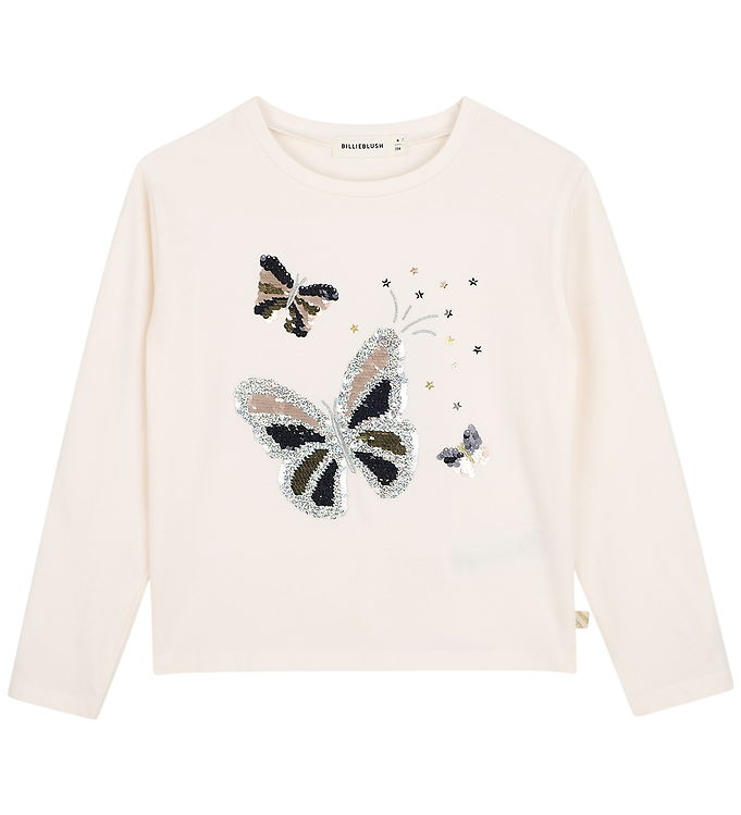 Billieblush Bluse - Ivory m. Sommerfugle