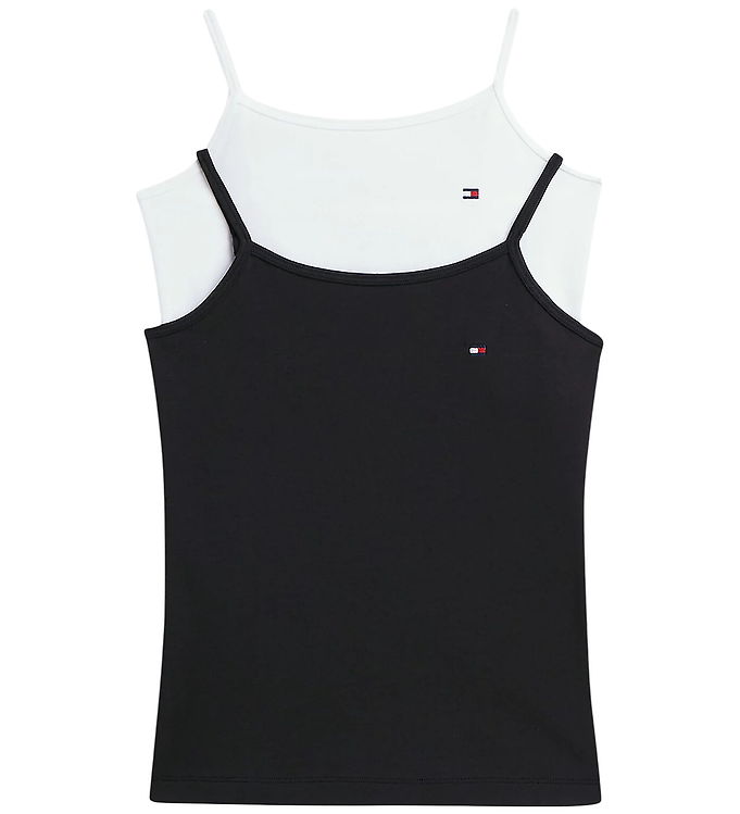 Tommy Hilfiger Undertrøjer - 2-pak - Hvid/Sort