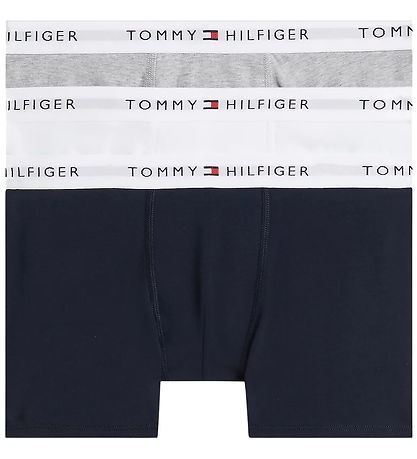 Tommy Hilfiger Boxershorts - 3-pak - Grey Htr/White/Navy Blue
