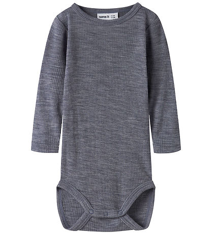 Name It Body l/æ - Uld - Rib - Noos - NbnWax - Folkstone Gray