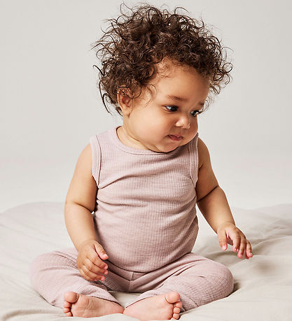 Name It Leggings - Uld - Rib - Noos - NbnWax - Violet Ice