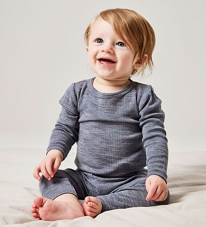 Name It Leggings - Uld - Rib - Noos - NbnWax - Folkstone Gray