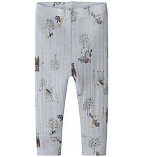 Name It Leggings - Uld - Noos - NbmWang - Arctic Ice/Forest Anim