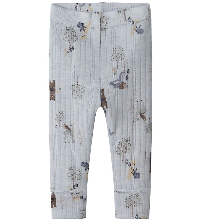 Name It Leggings - Uld - Noos - NbmWang - Arctic Ice/Forest Anim