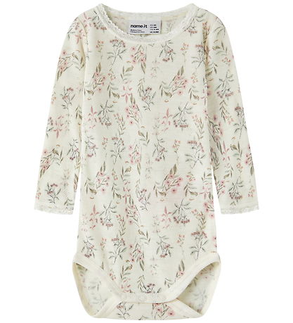Name It Body l/æ - Uld - Noos - NbfWang - Snow White/Flowers + L