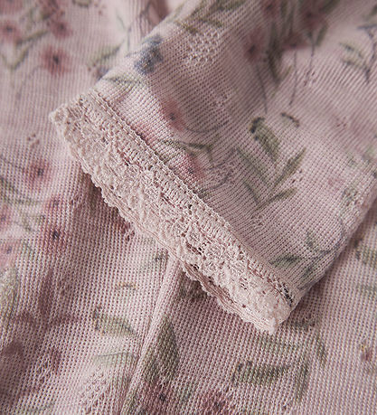 Name It Leggings - Uld - Noos - NbfWang - Violet Ice/Flowers And