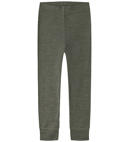 Name It Leggings - Uld - Rib - Noos - NmnWax - Mulled Basil